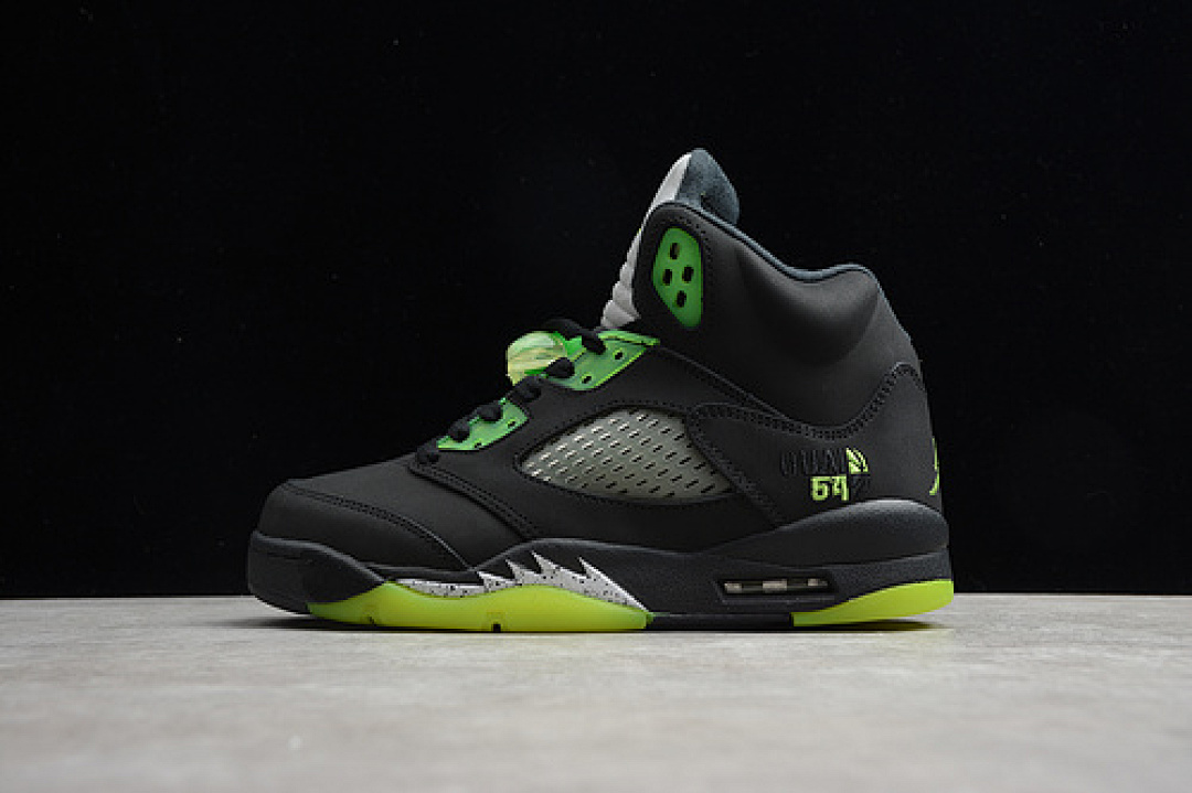Jordan [255054-511]-[GZ AIR JORDAN 5 RETRO OG QUAI 54 BLACK/FLUORESCENT GREEN]-[UNISEX:36-45], photo 1