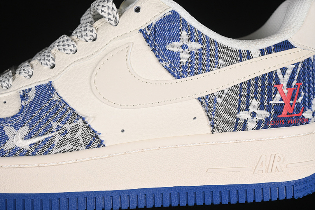Nike [XS1958-586]-[AIR FORCE 1 07 LOW WHITE/GREY/BLUE]-[WOMAN:36-39]-[MAN:40-45] - Image 8