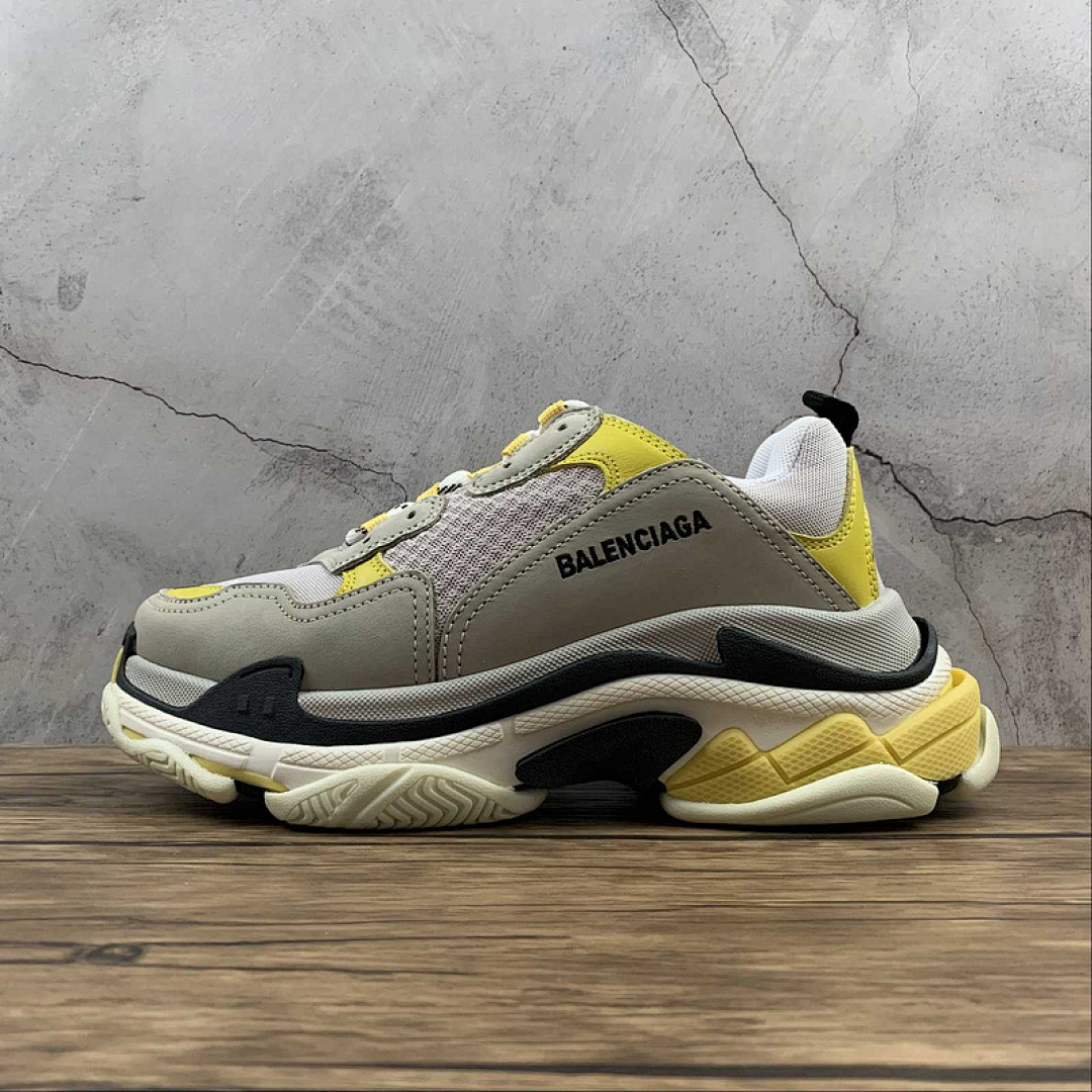 Unbranded [BA*LEN*CIAGA TRIPLE S SNEAKERS GREY/WHITE/YELLOW-BLACK]-[WOMAN:35-39]-[MAN:40-46], photo 1