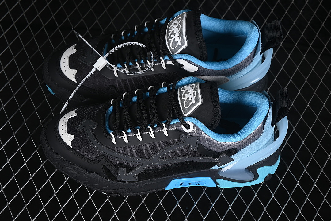 Unbranded [VIRGIL ABLOH CO BRANDED RETRO RUNNING SHOES SKY BLUE/BLACK]-[WOMAN:36-39]-[MAN:40-47] - Image 9