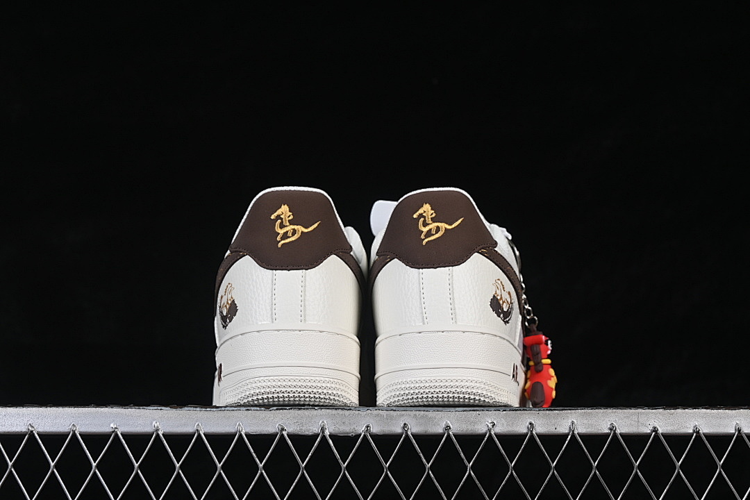 Nike [FQ7637-001]-[AIR FORCE 1 07 LOW WHITE/GREY/BLACK/GOLD]-[WOMAN:36-39]-[MAN:40-45] - Image 14