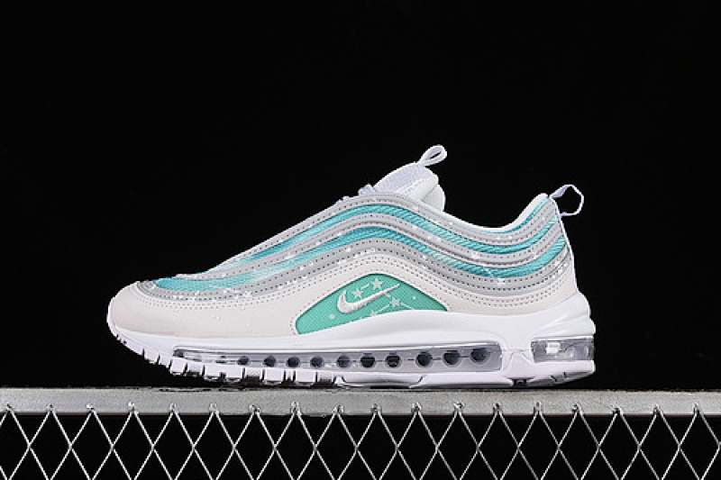 Nike AIR MAX 97 WHITE/WOLF GREY-BLACK/GREEN · 921826-101, photo 1