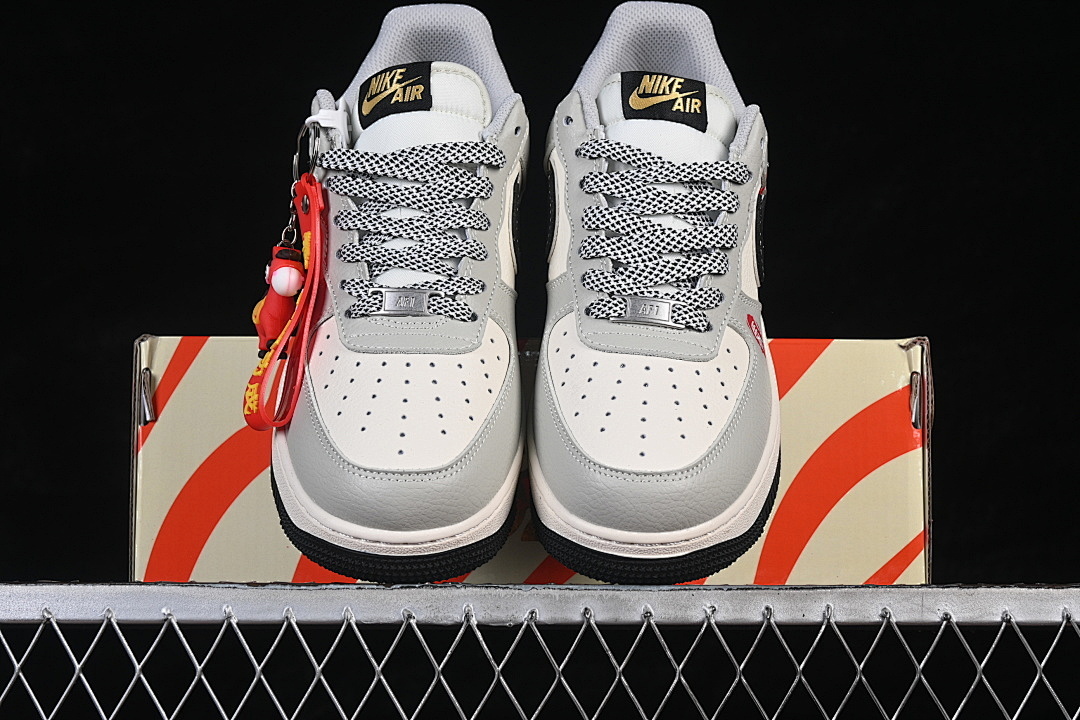 Nike [QW5288-129]-[AIR FORCE 1 07 LOW CASUAL SNEAKERS WHITE/GREY/BLACK]-[WOMAN:36-39]-[MAN:40-45] - Image 13
