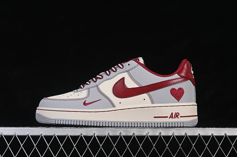 Nike Nike AIR FORCE 1 07 LOW CASUAL SNEAKERS WHITE/GREY/WINE RED · NH0601-540, photo 1