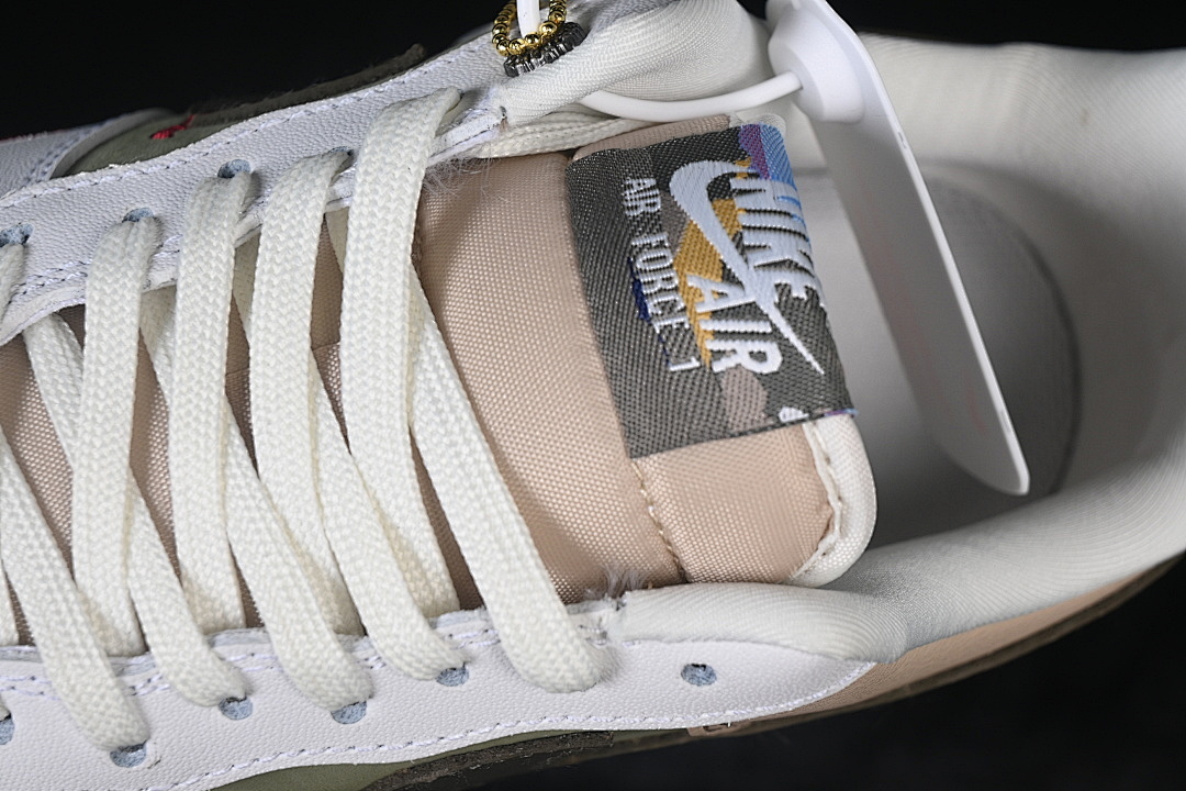 Nike [DF0188-135]-[AIR FORCE 1 07 LOW CASUAL SNEAKERS WHITE/BROWN/GREEN]-[WOMAN:36-39]-[MAN:40-45] - Image 9