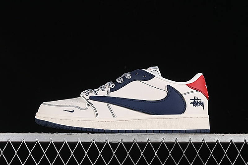 Jordan TRAVIS SCOTT X FRAGMENT DESIGN AIR Jordan 1 LOW OG SP WHITE/BLUE/RED · XZ3398-001, photo 1