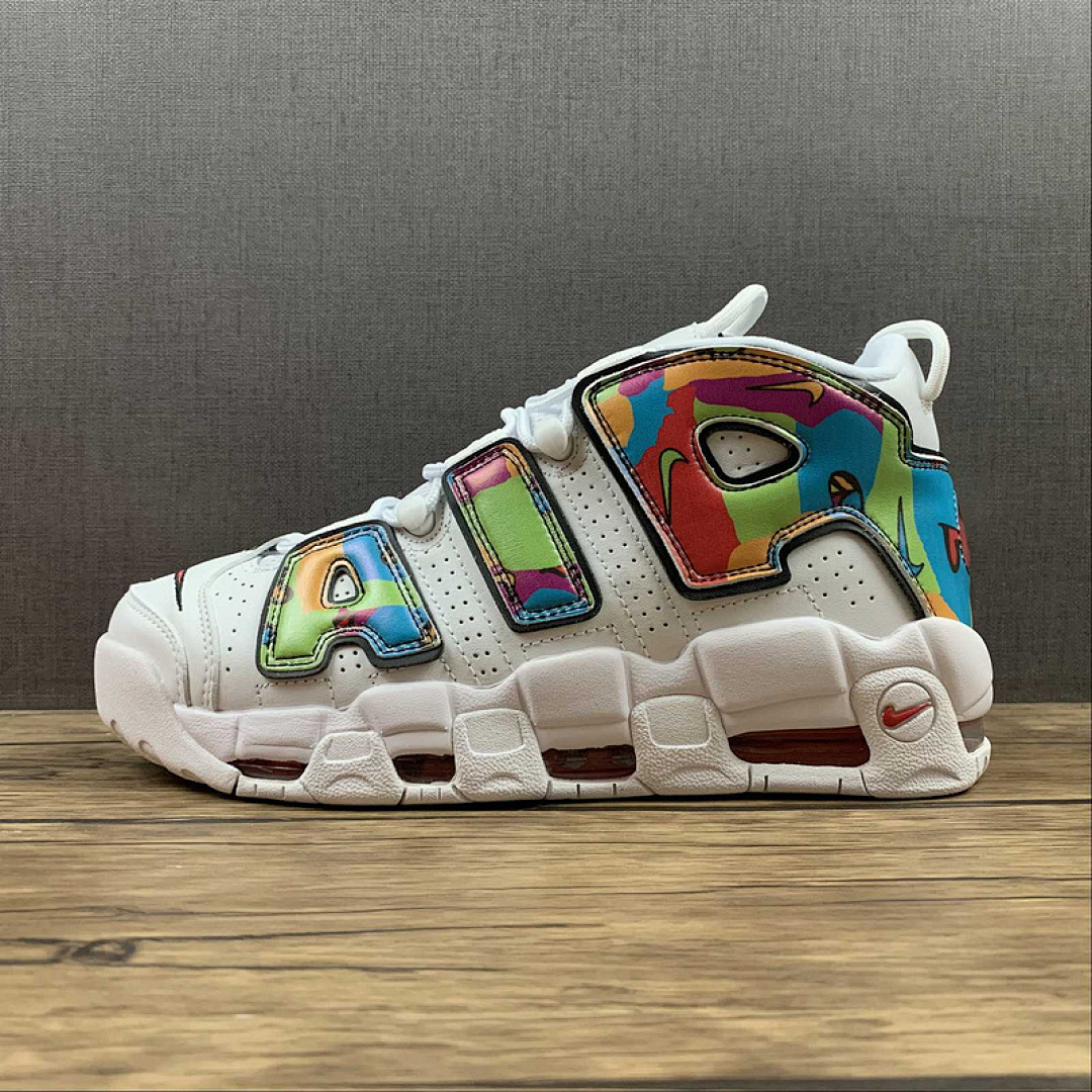 Nike [DM8150-100]-[AIR MORE UPTEMPO PEACE, LOVE, BASKETBALL WHITE/BLACK/UNIVERSITY (GOLD]), photo 1