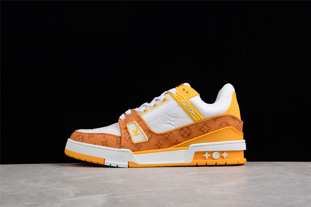 Louis Vuitton [L*V TRAINER SNEAKERS WHITE/YELLOW/ORANGE]-[MAN:38-45] - Image 14