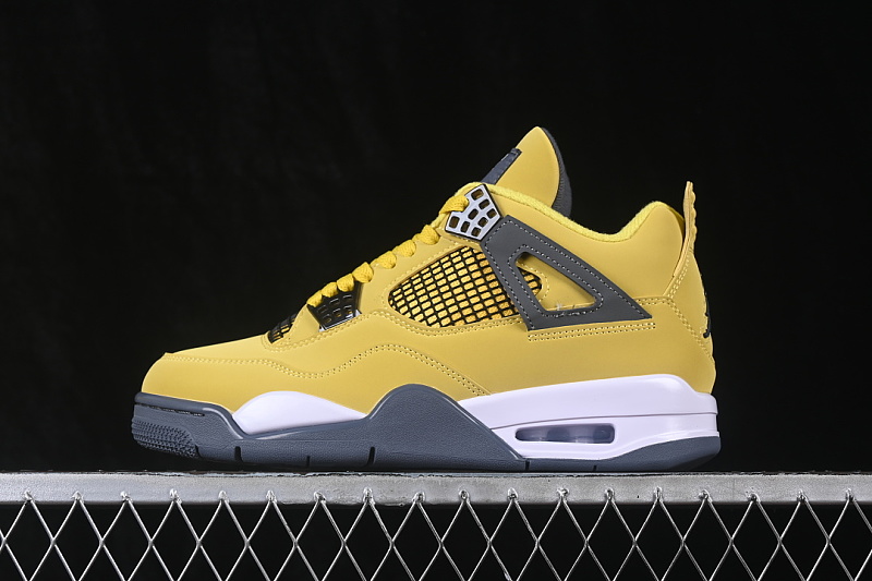 Jordan AIR Jordan 4 RETRO CASUAL SHOES YELLOW/GREY · CT8527-700, photo 1