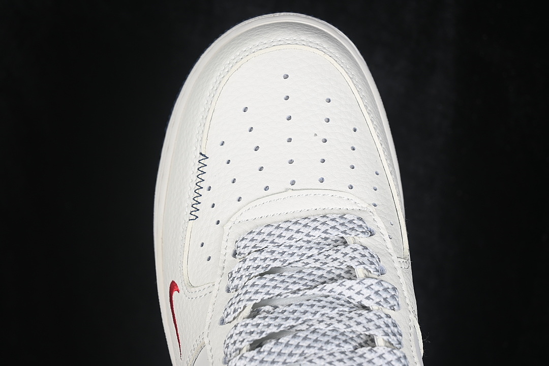 Nike [DN9688-124]-[AIR FORCE 1 07 LOW CASUAL SNEAKERS WHITE/NAVY BLUE/RED]-[WOMAN:36-39]-[MAN:40-45] - Image 10