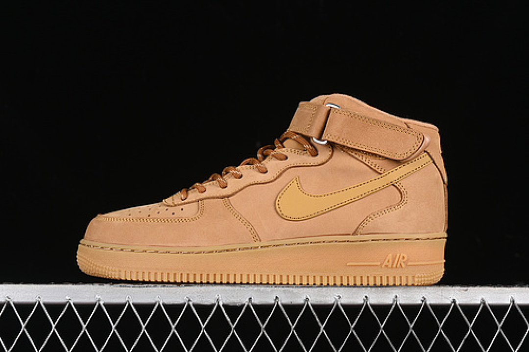 Nike [DJ9158-200]-[AIR FORCE 1 07 MID FLAX/GUM LIGHT BROWN/BLACK/WHEAT]-[UNISEX:35.5-47.5], photo 1