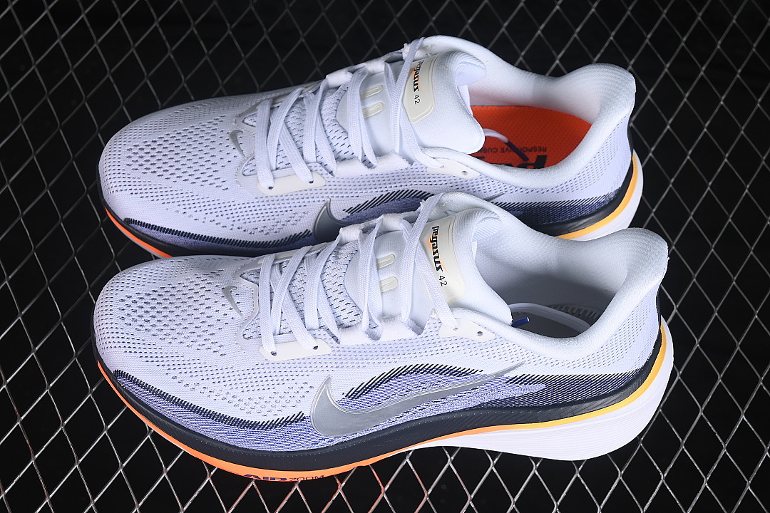 Nike [IB1873-102]-[AIR ZOOM PEGASUS 42 WHITE/TOTAL ORANGE/METALLIC SILVER]-[WOMAN:39]-[MAN:40-45] - Image 11