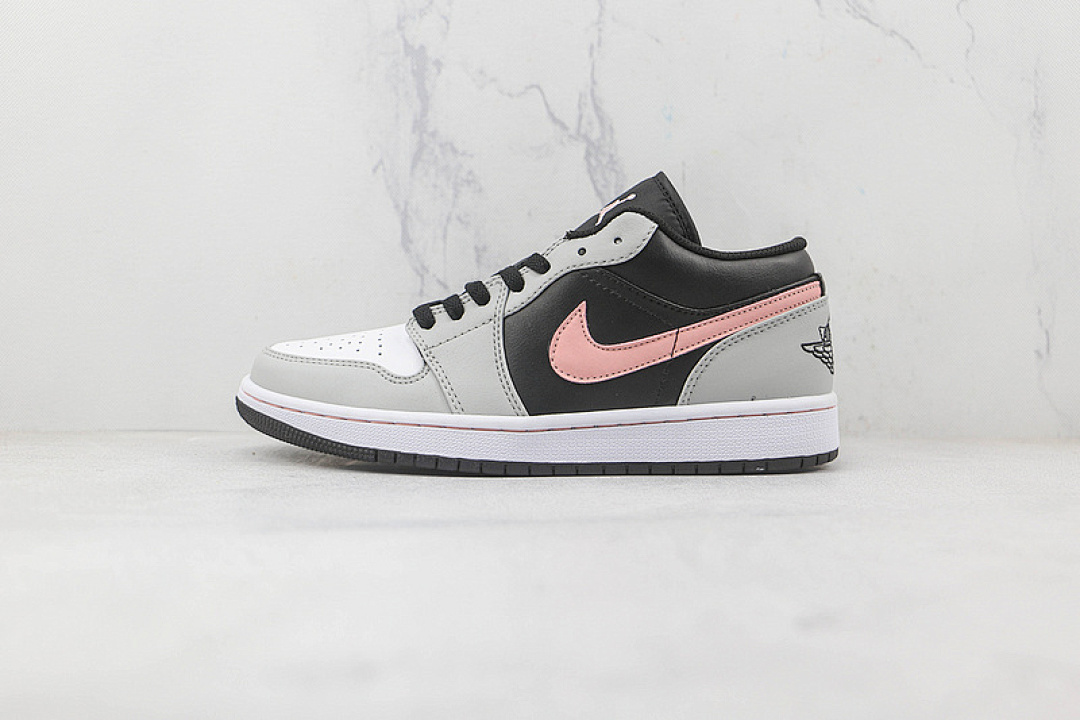 Jordan [553558-062]-[AIR JORDAN 1 LOW BLACK/GREY FOG/WHITE/BLEACHED CORAL]-[WOMAN:36-39]-[MAN:40-46], photo 1