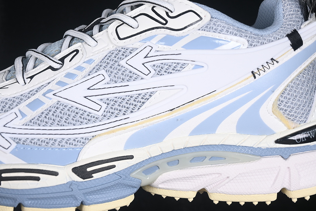 Unbranded [VIRGIL ABLOH CO BRANDED RETRO RUNNING SHOES LIGHT BLUE/WHITE]-[WOMAN:36-39]-[MAN:40-47] - Image 7