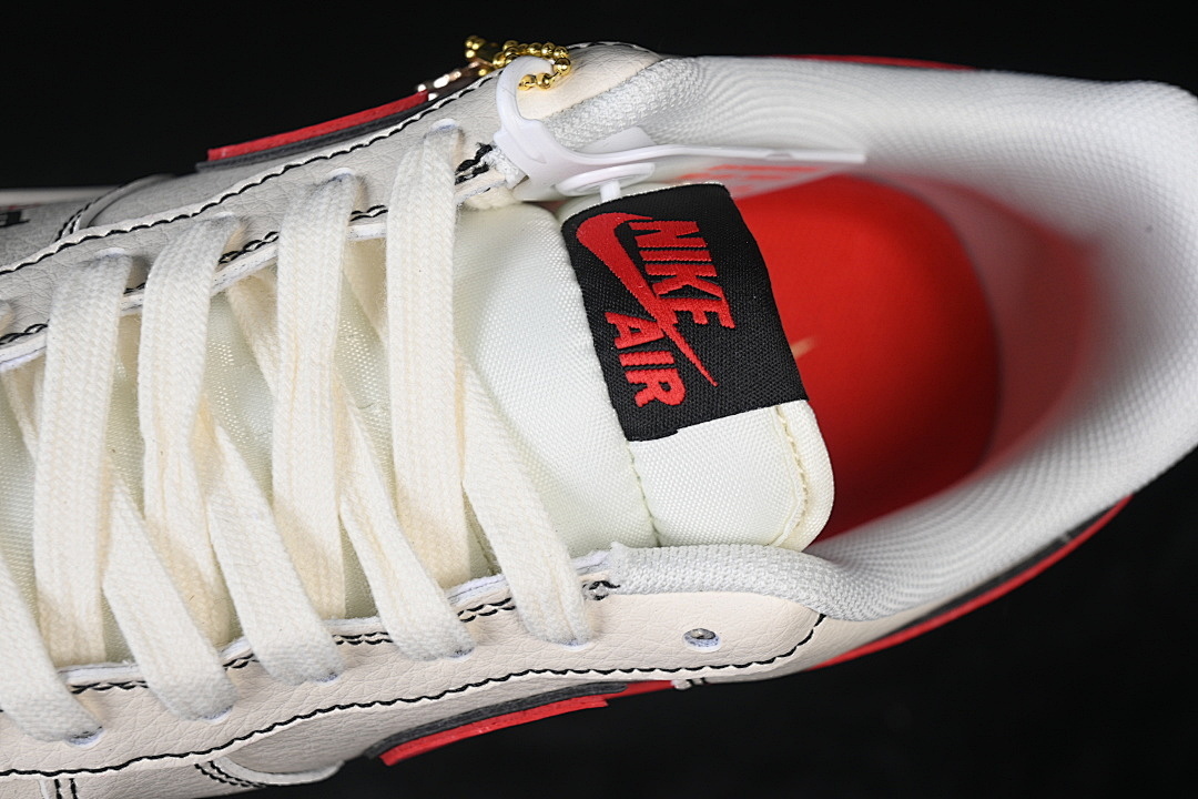 Nike [MZ9588-830]-[AIR FORCE 1 07 LOW WHITE/RED/BLACK/WHITE]-[WOMAN:36-39]-[MAN:40-45] - Image 9
