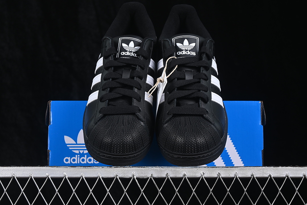 Unbranded [JI0079]-[SUPERSTAR II SHELL TOE CASUAL SNEAKERS BLACK/HITE]-[WOMAN:35-39]-[MAN:40-45] - Image 12