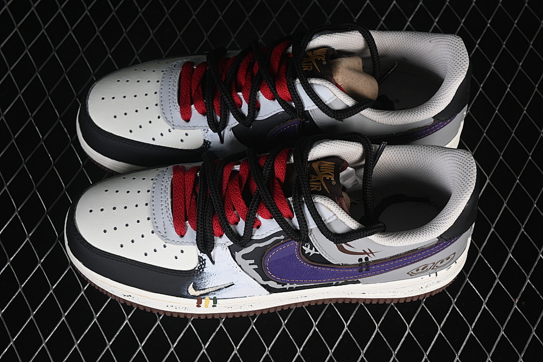 Nike [LJ8822-121]-[AIR FORCE 1 07 LOW CASUAL SNEAKERS WHITE/BLACK/GREY]-[WOMAN:36-39]-[MAN:40-45] - Image 11
