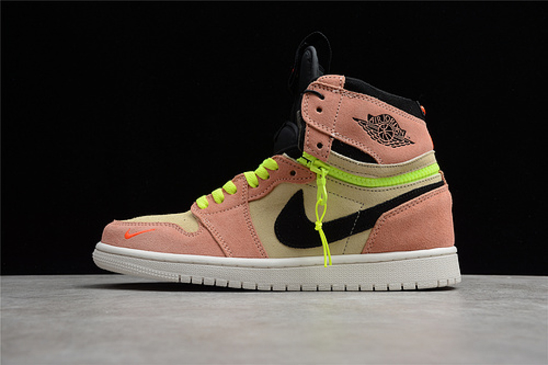Jordan AIR Jordan 1 HIGH SWITCH PINK VOLT CREAM/PEACH-NEON-BLACK · CW6576-800, photo 1