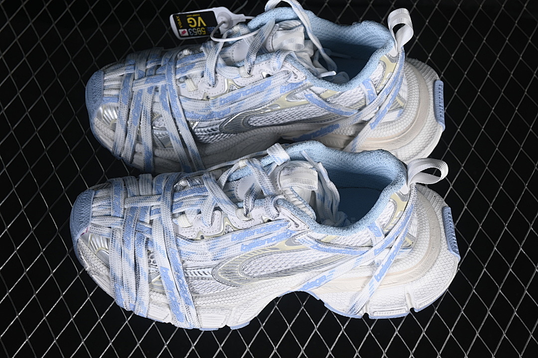 Balenciaga [W3XHL9949]-[3XL EXTREME LACES RUNNING SHOES WHITE/BLUE/GREY]-[WOMAN:35-39]-[MAN:40-46] - Image 12