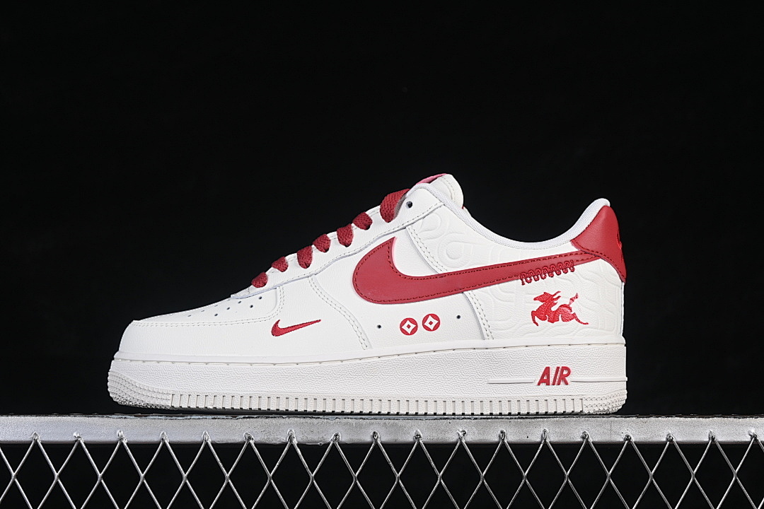 Nike Nike AIR FORCE 1 07 LOW CASUAL SNEAKERS WHITE/RED · HV5979-130, photo 1