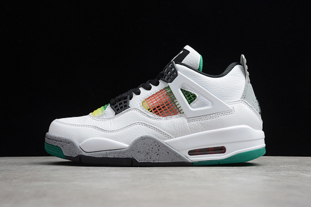 Jordan [AQ9129-100]-[AIR JORDAN 4 RETRO RASTA WHITE/BLACK-UNIV RED-LUCID GREEN]-[MAN:40-46], photo 1