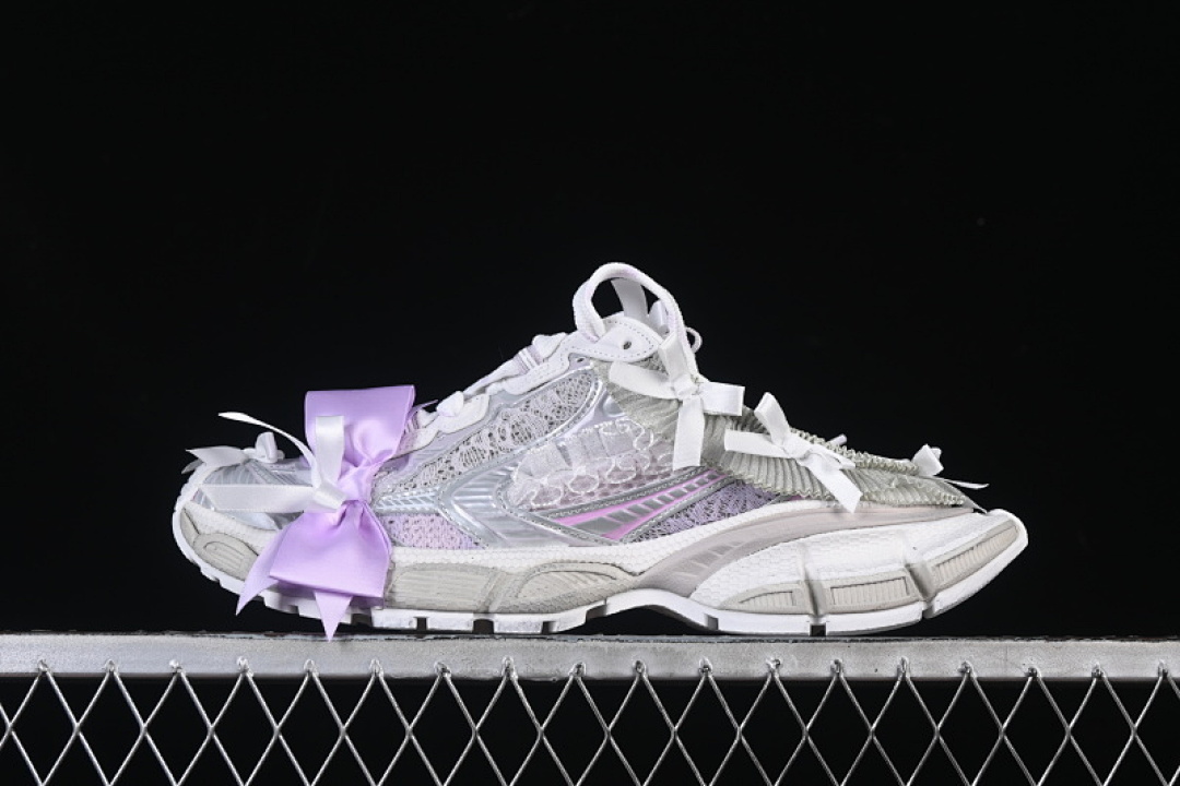 Balenciaga [WXLMC9050]-[BALENCIAGA 3XL LACE PU EVA RB LIGHT GRAY/WHITE/PURPLE]-[WOMAN:35-39]-[MAN:40], photo 1
