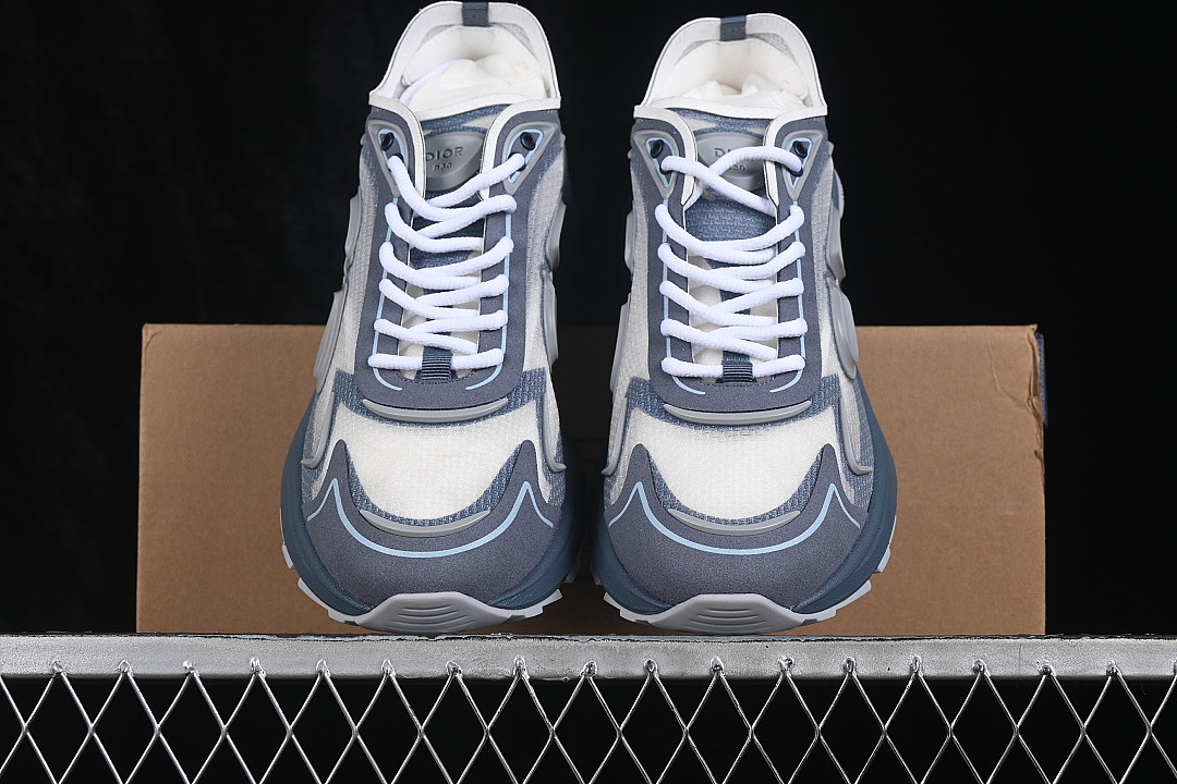 Dior [3SN342ABFH052]-[LOW-TOP CASUAL LIFESTYLE SHOES BLUE/GREY/WHITE]-[WOMAN:38-39]-[MAN:40-47] - Image 13