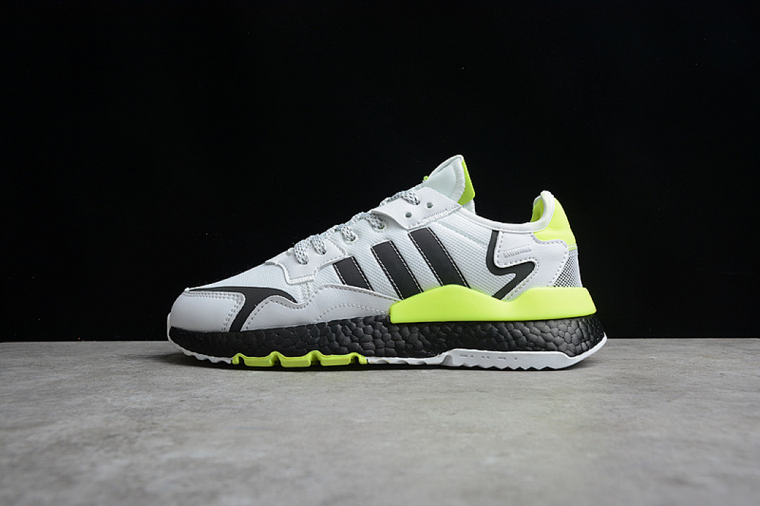 Unbranded [EG6749]-[NITE JOGGER BOOST SHOES CLOUD WHITE/CORE BLACK/SIGNAL GREEN]-[UNSIEX:36-45], photo 1