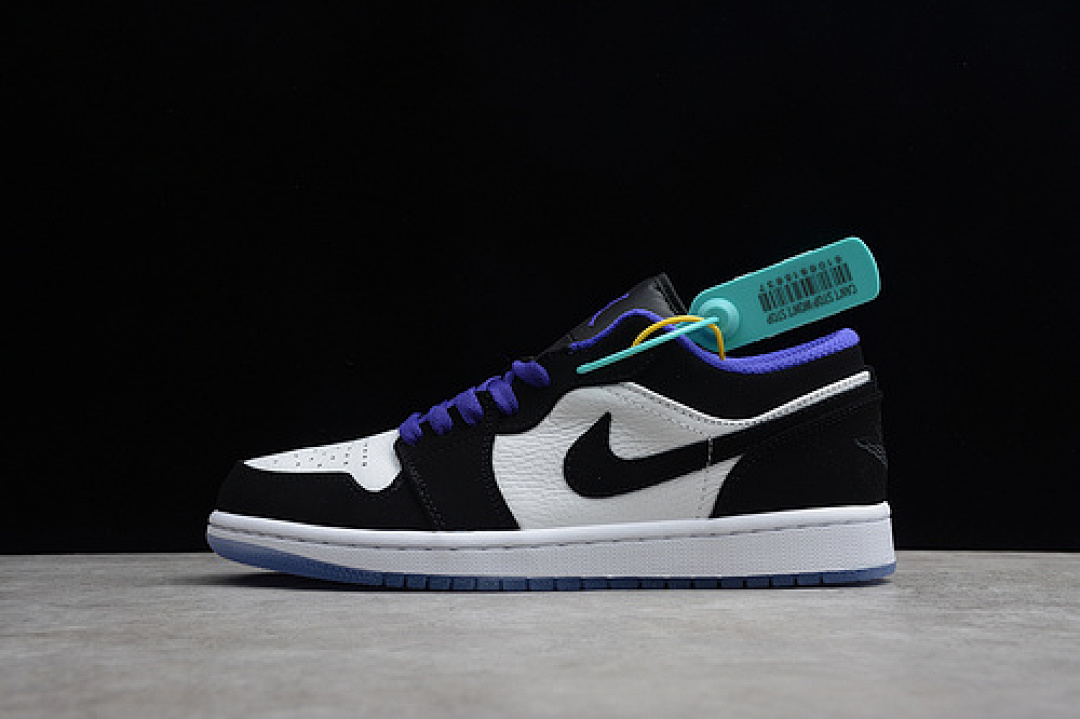 Jordan [553558-108]-[AIR JORDAN 1 LOW CONCORD WHITE/BLACK-DARK CONCORD]-[MAN:40-46]-[1.1-110], photo 1