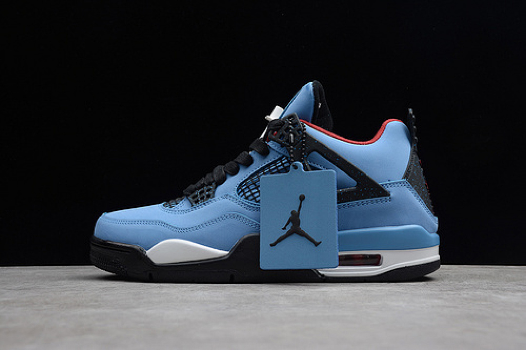 Jordan [308497-406]-[AIR JORDAN 4 RETRO CACTUS JACK UNIVERSITY BLUE/BLACK]-[MAN:40-48]-[OG00156], photo 1