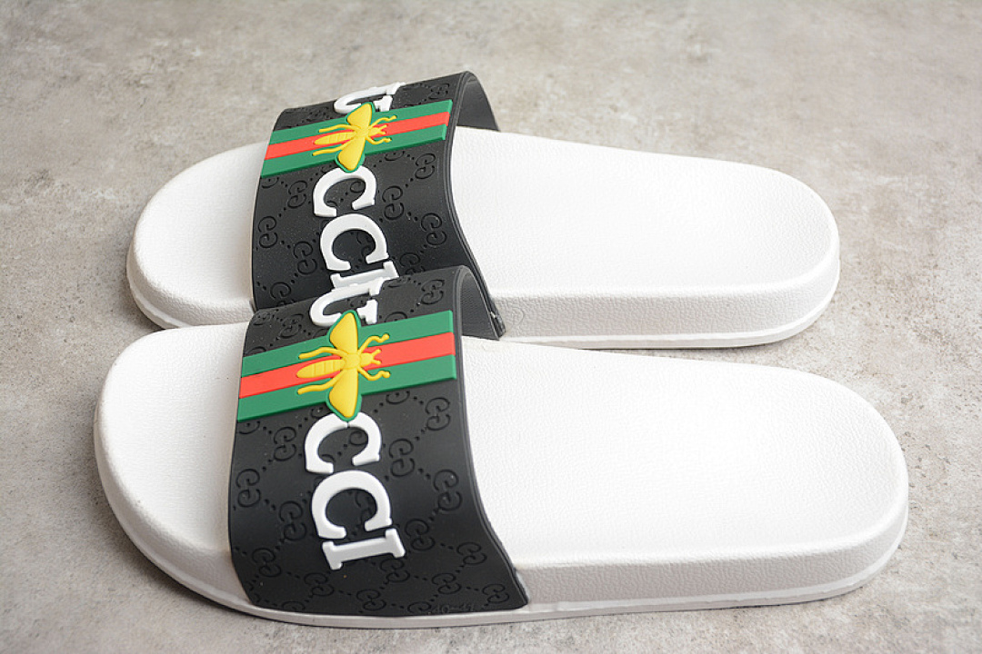 Gucci [GUCCI WORD SLIPPERS BROWN/BLACK] - Image 37