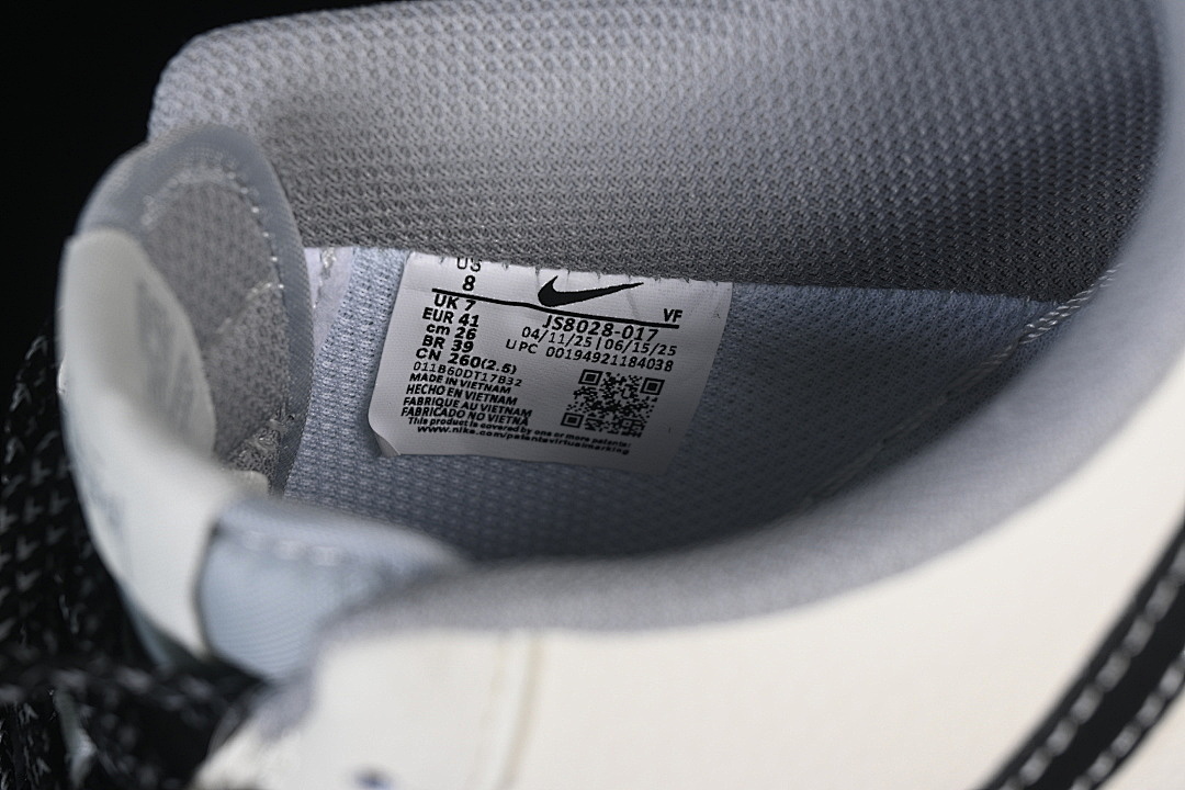 Nike [JS8028-017]-[AIR FORCE 1 07 LOW WHITE/GREY/BLACK]-[WOMAN:36-39]-[MAN:40-45] - Image 6