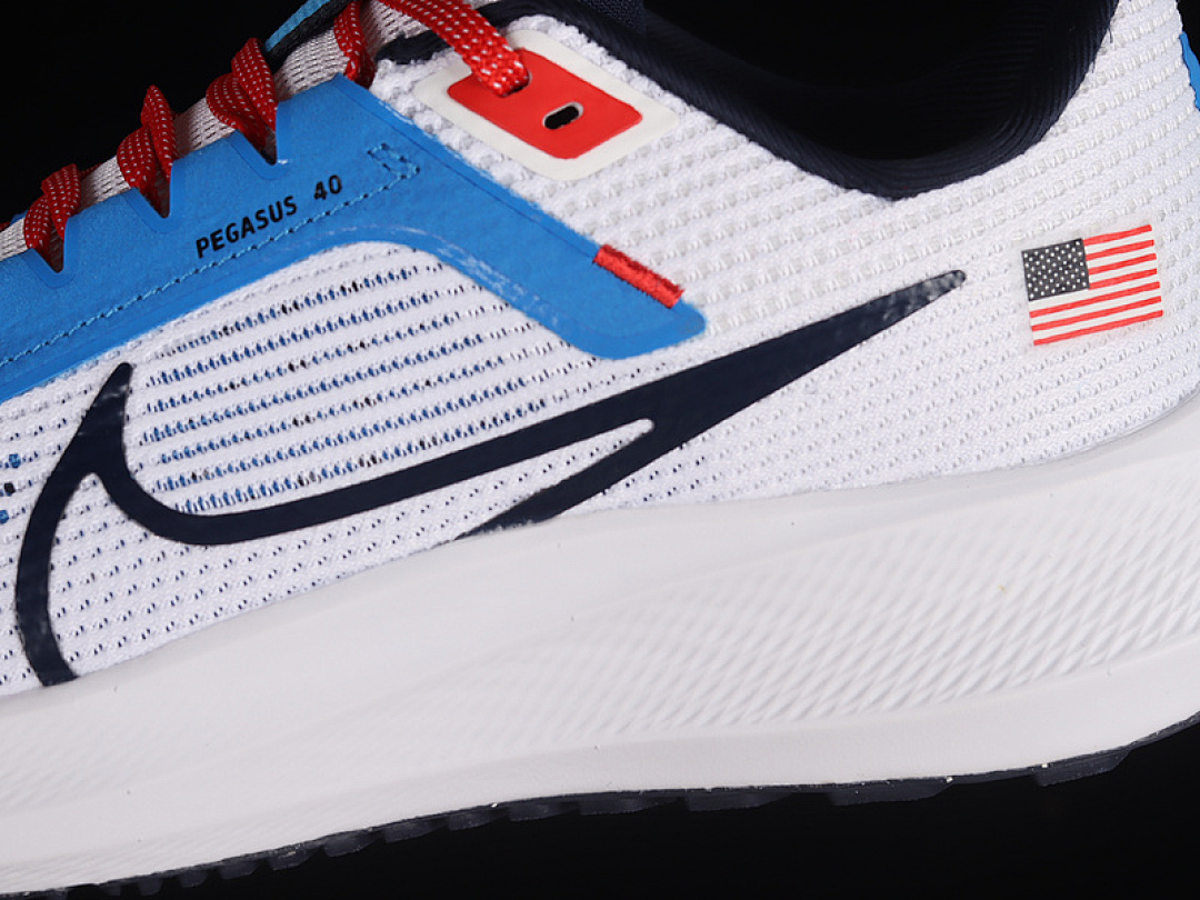 Nike [FN0013-100]-[AIR ZOOM PEGASUS 40 WHITE/BLUE/BLACK/RED]-[MAN:39-46] - Image 7