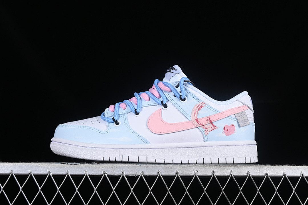 Nike DUNK LOW SB WHITE/BLUE/PINK · DD1503-109, photo 1