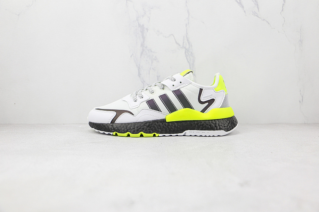 NITE JOGGER SHOES CLOUD WHITE/CORE BLACK/SIGNAL GREEN · EG6749, photo 1
