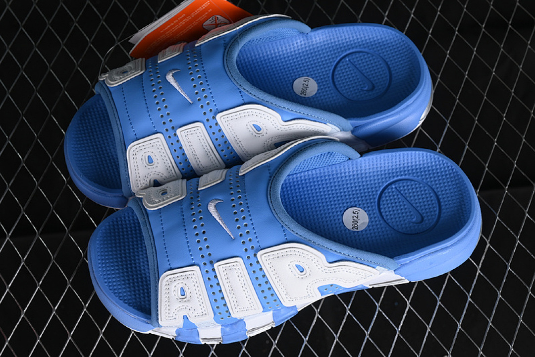 Nike [FD9883-400]-[AIR MORE UPTEMPO SLIDE UNC UNIVERSITY BLUE/WHITE]-[WOMAN:36-39]-[MAN:40-45] - Image 9