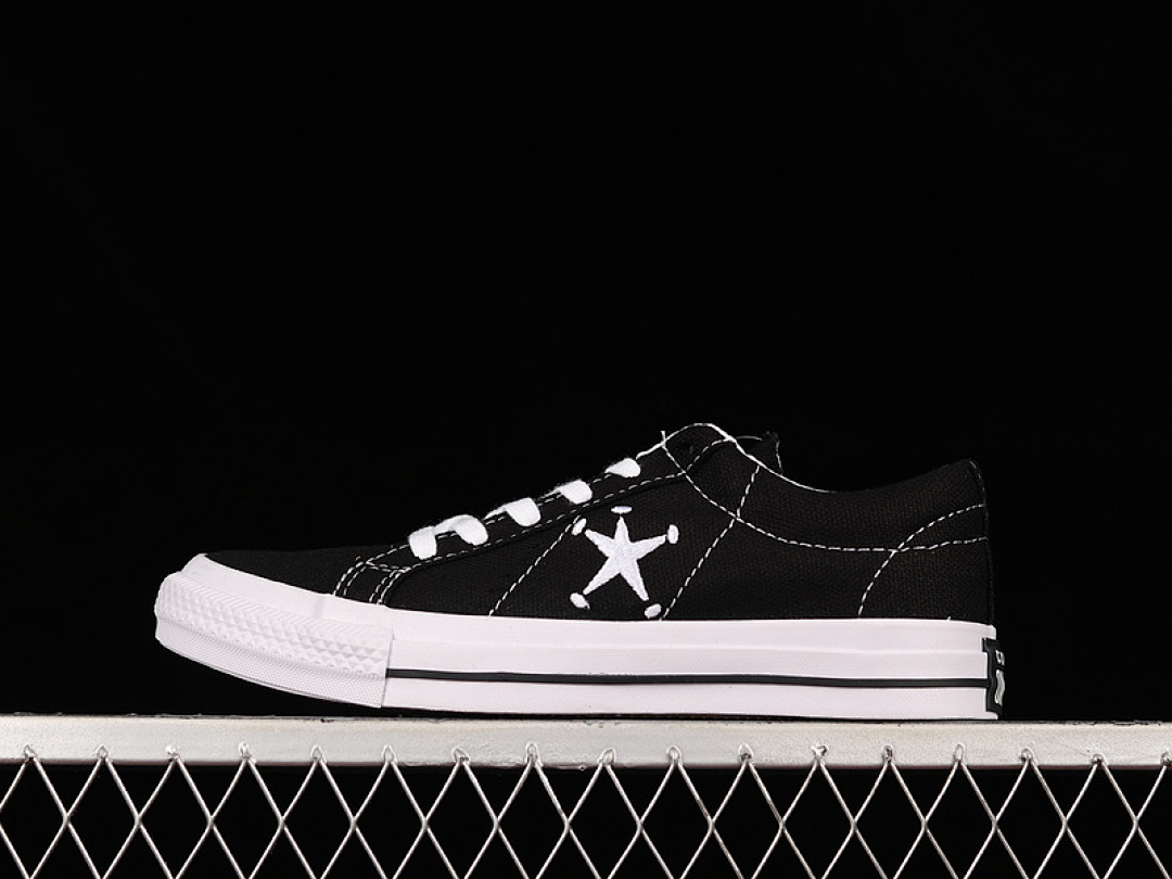 Converse [173120C]-[STUSSY X ONE STAR LOW BLACK/BLACK/WHITE]-[WOMAN:35-39.5]-[MAN:40-44], photo 1