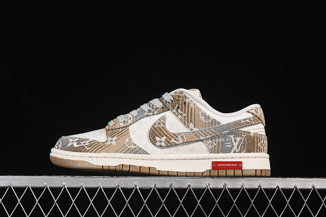 Louis Vuitton [SC9772-810]-[SB DUNK LOW LV WHITE/GREY/KHAKI]-[WOMAN:36-39]-[MAN:40-45], photo 1