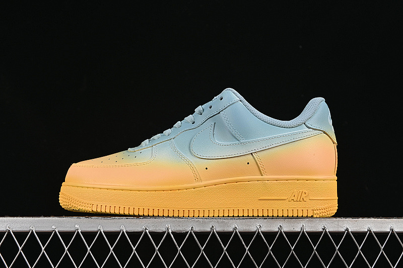 Nike Nike AIR FORCE 1 07 LOW YELLOW/BLUE · GS9875-002, photo 1