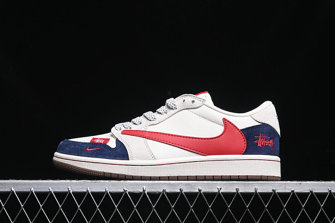 Jordan [SJ2068-135]-[TRAVIS SCOTT X FRAGMENT DESIGN AIR JORDAN 1 LOW OG SP WHITE/BLUE/GREY/RED], photo 1