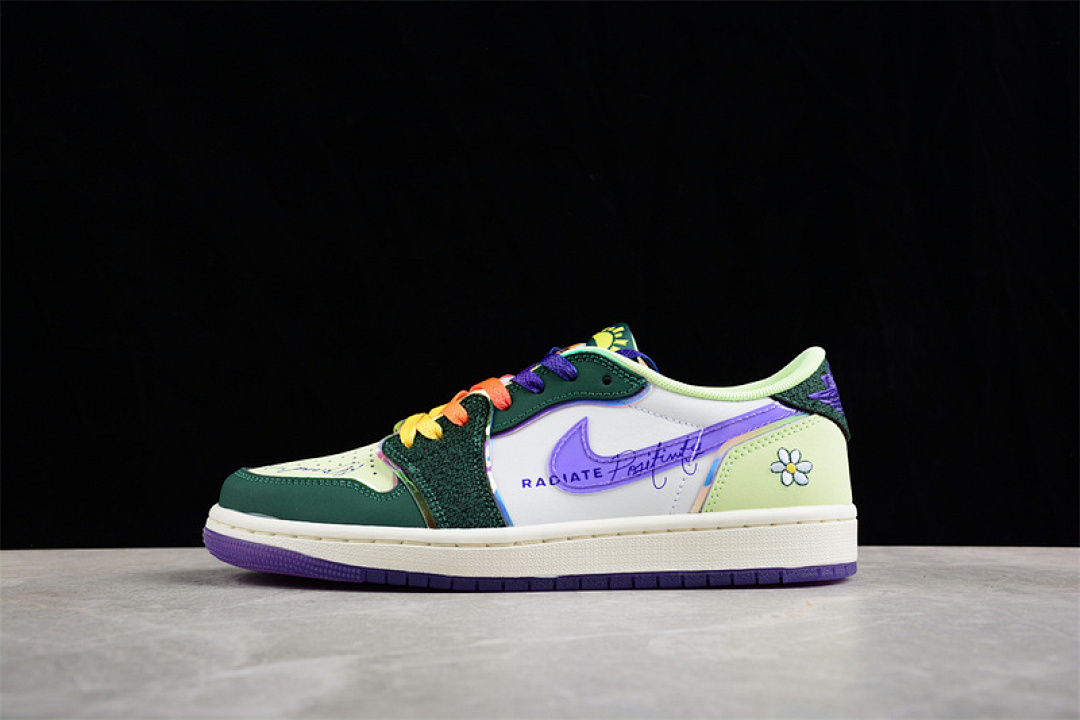 Jordan [FD9665-351]-[AIR JORDAN 1 RETRO LOW OG GORGE GREEN/COURT PURPLE/WHITE/BARELY VOLT/SAIL], photo 1
