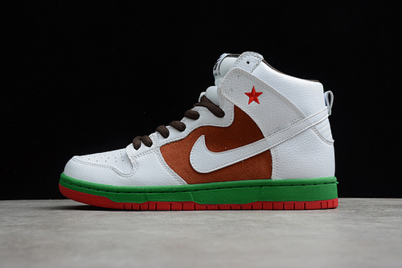 Nike SB DUNK HIGH SB CALI WHITE/RED-GREEN · 313171-201, photo 1