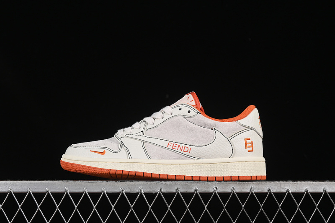 Jordan [XZ5749-002]-[AIR JORDAN 1 LOW WHITE/GREY/ORANGE]-[WOMAN:36-39]-[MAN:40-45], photo 1
