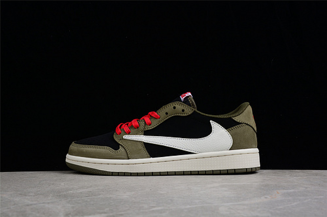 Jordan [CQ4277-008]-[TRAVIS SCOTT X FRAGMENT AIR JORDAN 1 LOW BLACK/GREEN/RED]-[UNISEX:36-47.5], photo 1