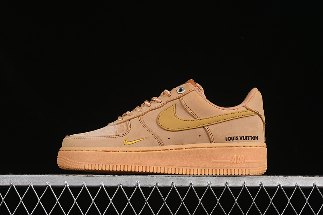 Nike [CJ9179-200]-[LV AIR FORCE 1 07 LOW FLAX/GUM LIGHT BROWN/BLACK/WHEAT]-[WOMAN:36-39]-[MAN:40-45] - Image 3