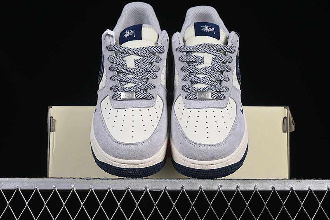 Nike [XZ3318-088]-[AIR FORCE 1 07 LOW WHITE/GREY/BLUE]-[WOMAN:36-39]-[MAN:40-45] - Image 13