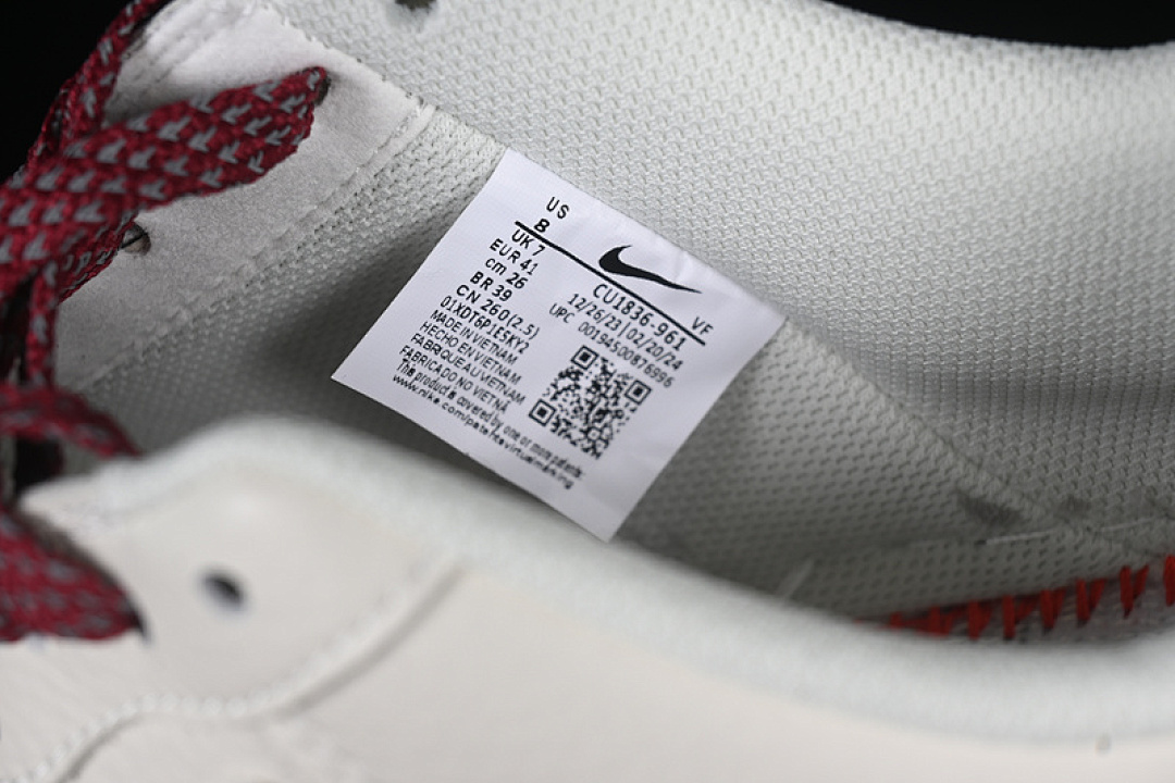 Nike [CU1836-961]-[AIR FORCE 1 07 LOW OFF WHITE/RED]-[WOMAN:36-39]-[MAN:40-45] - Image 6