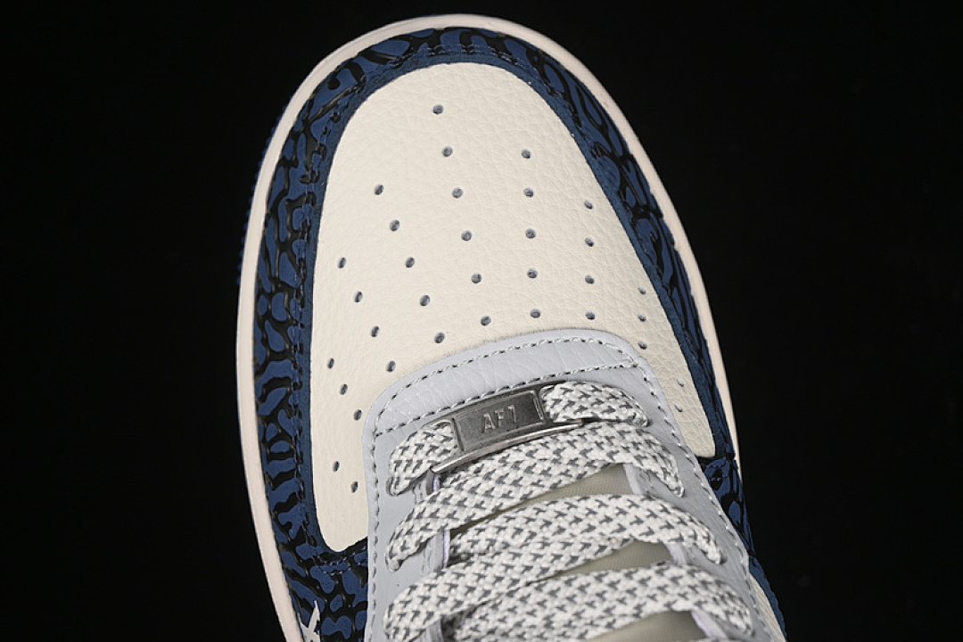 Nike [JJ2508-701]-[AIR FORCE 1 07 LOW LV WHITE/GREY/BLUE]-[WOMAN:36-39]-[MAN:40-45] - Image 10