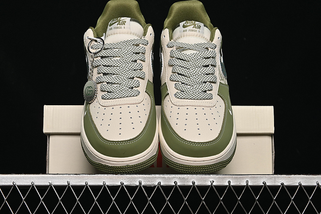 Nike [KK1988-094]-[AIR FORCE 1 07 LOW WHITE/GREY/GREEN]-[WOMAN:36-39]-[MAN:40-45] - Image 13