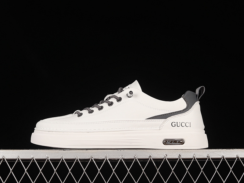 GU*CCI 22SS LEISURE TREND SNEAKERS WHITE/WHITE/GREY · 9Y9209666, photo 1